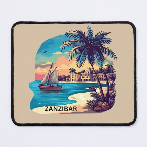Item preview, Zanzibar – Dhow Boat & Spice Island Sunset designed and sold by Myra365Art.