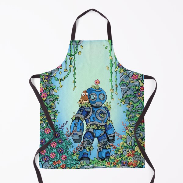 Item preview, Unit A12 Forgotten Garden Guardian Robot — Acrylic Painting  designed and sold by SrGeeOh.