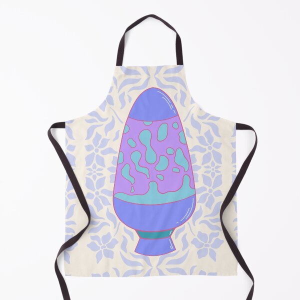 Aperçu de l'œuvre Lampe à lave bleue groovy, décoration psychédélique des années 70 créée et vendue par Pixie Lopi.