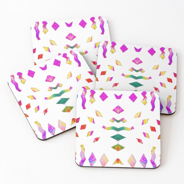 Item preview, Analogue paper cutting art played digitally - colorful & symmetrical on white designed and sold by Vision Illustrated.