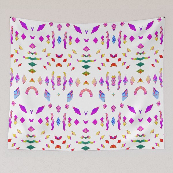 Item preview, Analogue paper cutting art played digitally - colorful & symmetrical on white designed and sold by Vision Illustrated.