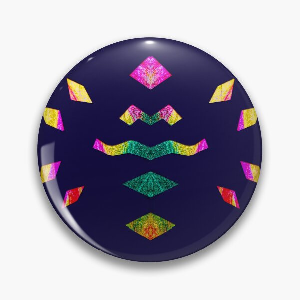 Item preview, Analogue paper cutting art played digitally - colourful & symmetrical on midnight blue designed and sold by Vision Illustrated.