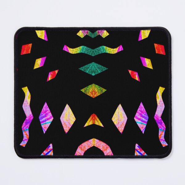 Item preview, Analogue paper cutting art played digitally - colorful & symmetrical on black designed and sold by Vision Illustrated.