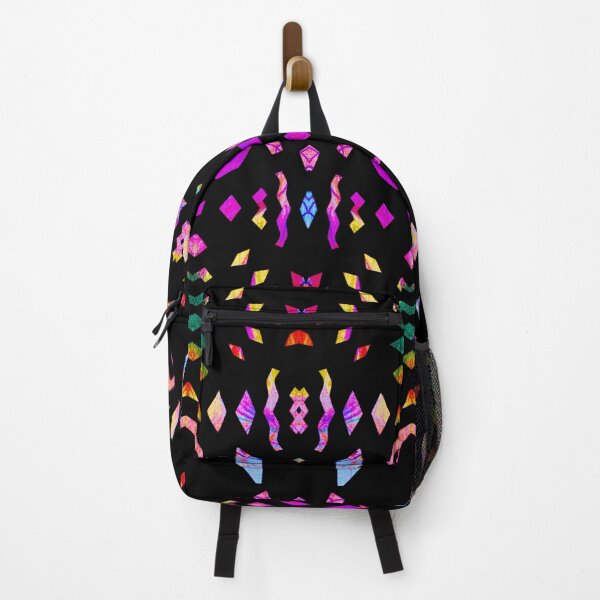 Item preview, Analogue paper cutting art played digitally - colorful & symmetrical on black designed and sold by Vision Illustrated.