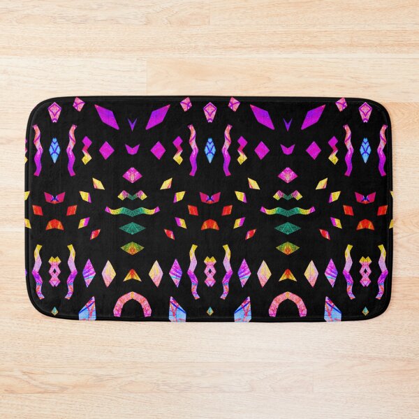 Item preview, Analogue paper cutting art played digitally - colorful & symmetrical on black designed and sold by Vision Illustrated.