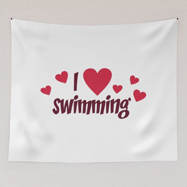 Artikelvorschau, I love swimming entworfen und verkauft von Vectorqueen.