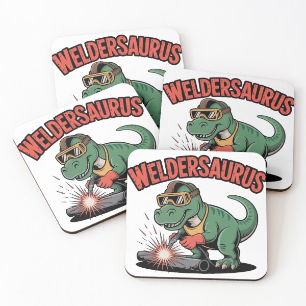 Item preview, Weldersaurus – Vintage Cartoon Dinosaur Welding Design for Welders designed and sold by ARTReMi.