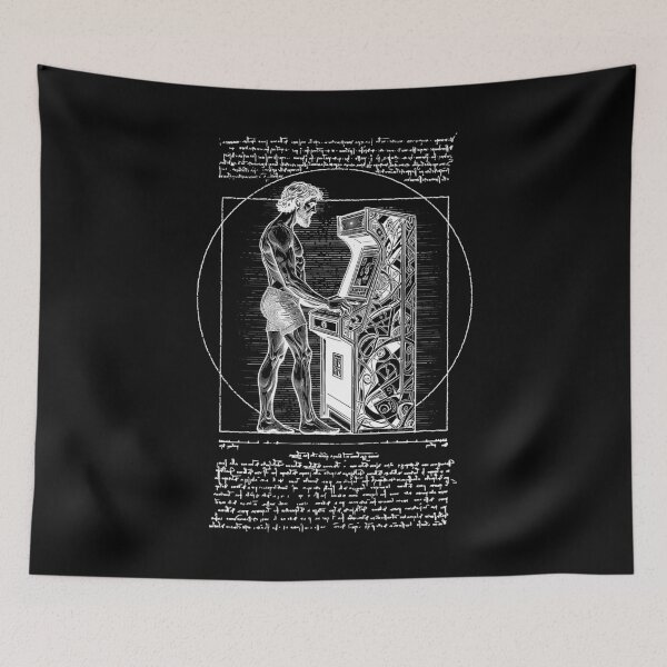 Item preview, Arcade Gamer Vitruvian Man Leonardo Da Vinci Vintage Game designed and sold by GrandeDuc.