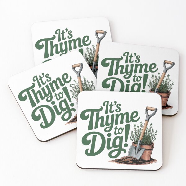 Item preview, Gardening Pun It's Thyme To Dig designed and sold by MadCatPrints.