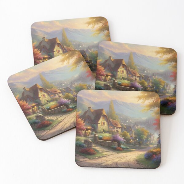 Item preview, Village Stroll: A Street Painting designed and sold by BlareBlare.