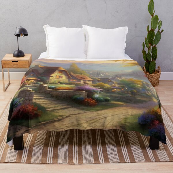 Item preview, Village Stroll: A Street Painting designed and sold by BlareBlare.