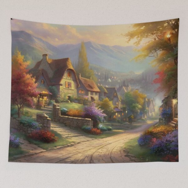 Item preview, Village Stroll: A Street Painting designed and sold by BlareBlare.