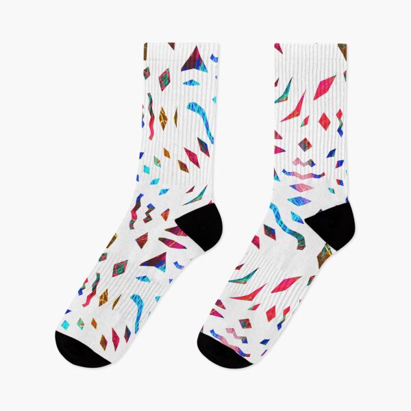 Item preview, Playful pattern of geometric shapes on white designed and sold by Vision Illustrated.