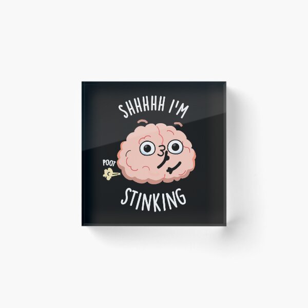Item preview, Shhh I'm Stinking Funny Brain Fart Pun (Dark BG) designed and sold by punnybone.