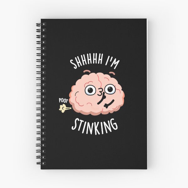 Item preview, Shhh I'm Stinking Funny Brain Fart Pun (Dark BG) designed and sold by punnybone.