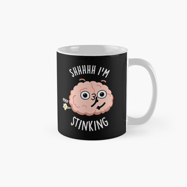 Item preview, Shhh I'm Stinking Funny Brain Fart Pun (Dark BG) designed and sold by punnybone.