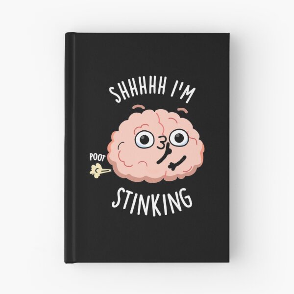 Item preview, Shhh I'm Stinking Funny Brain Fart Pun (Dark BG) designed and sold by punnybone.