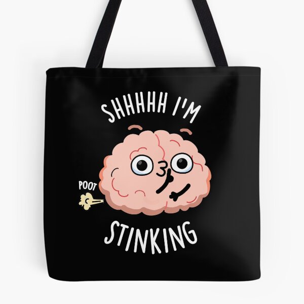 Item preview, Shhh I'm Stinking Funny Brain Fart Pun (Dark BG) designed and sold by punnybone.