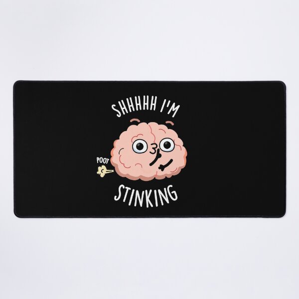 Item preview, Shhh I'm Stinking Funny Brain Fart Pun (Dark BG) designed and sold by punnybone.
