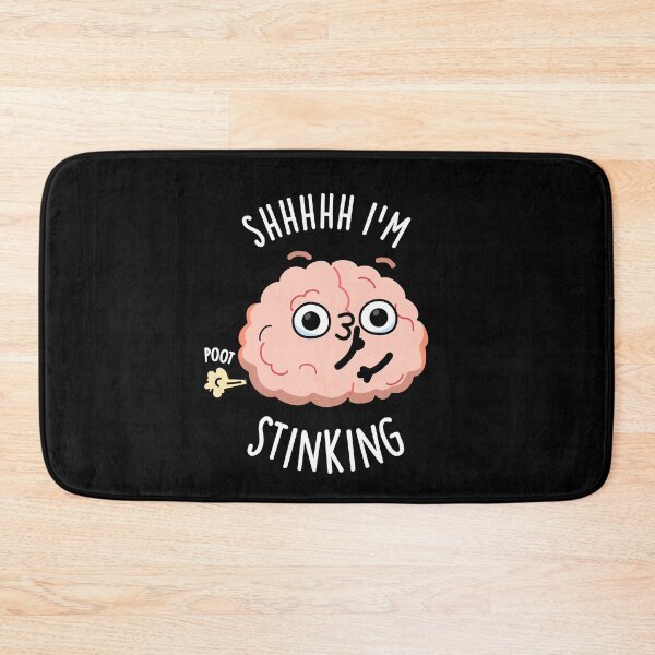 Item preview, Shhh I'm Stinking Funny Brain Fart Pun (Dark BG) designed and sold by punnybone.