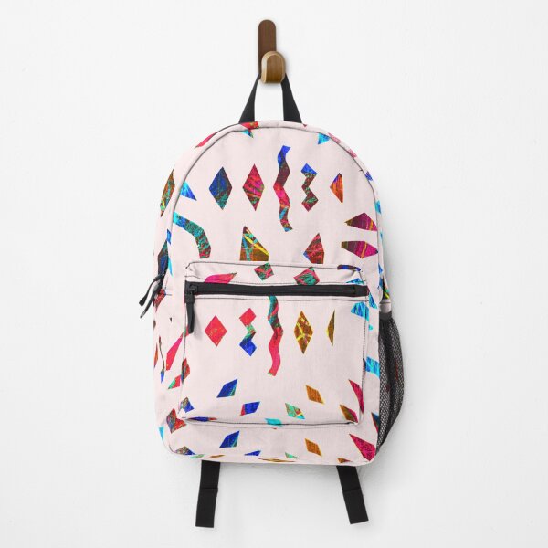 Item preview, Playful pattern of geometric shapes on delicate pink designed and sold by Vision Illustrated.