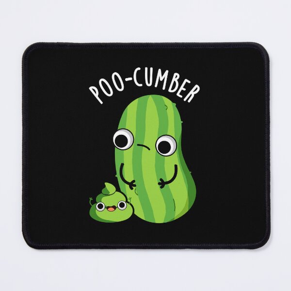 Item preview, Poo-cumber Funny Cucumber Pun (Dark BG) designed and sold by punnybone.