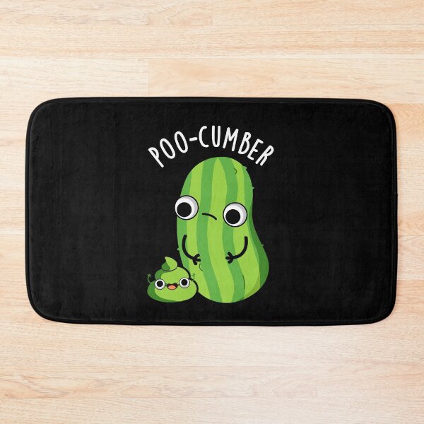 Item preview, Poo-cumber Funny Cucumber Pun (Dark BG) designed and sold by punnybone.