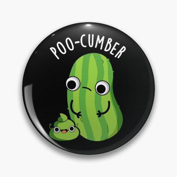 Item preview, Poo-cumber Funny Cucumber Pun (Dark BG) designed and sold by punnybone.