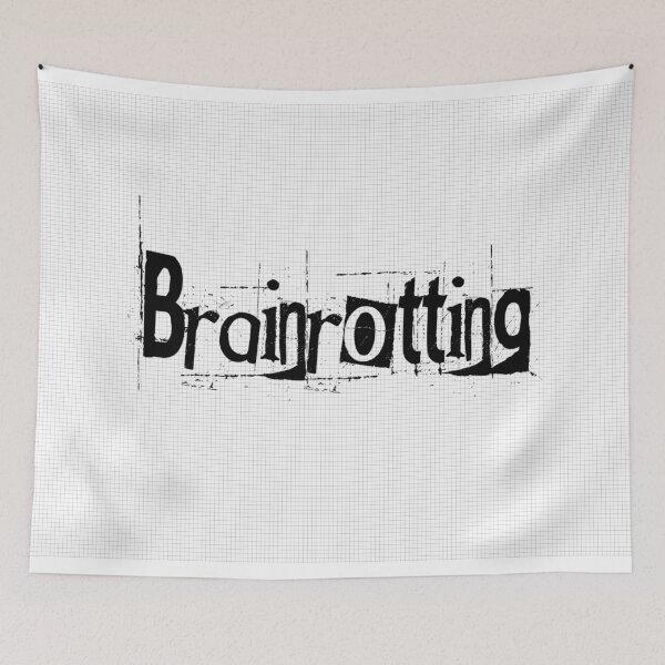 Item preview, Brainrotting funny meme print designed and sold by HintOFCabbage_Atelier.