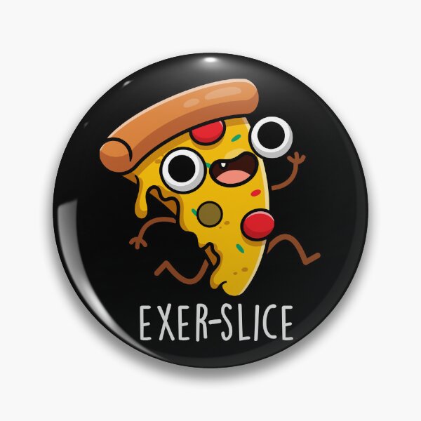 Item preview, Exer-slice Funny Pizza Pun (Dark BG) designed and sold by punnybone.