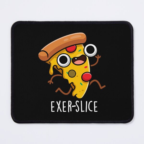 Item preview, Exer-slice Funny Pizza Pun (Dark BG) designed and sold by punnybone.