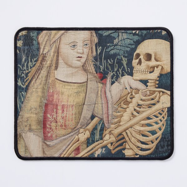 Item preview, Medieval tapestry art Maiden and Death designed and sold by Vintage Designs +.