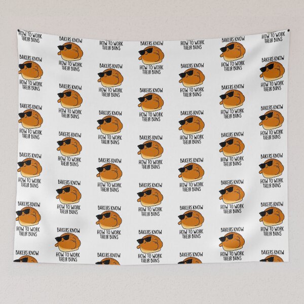 Item preview, Bakers Know How To Work Their Buns Funny Baking Pun  designed and sold by punnybone.