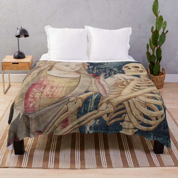 Item preview, Medieval tapestry art Maiden and Death designed and sold by Vintage Designs +.