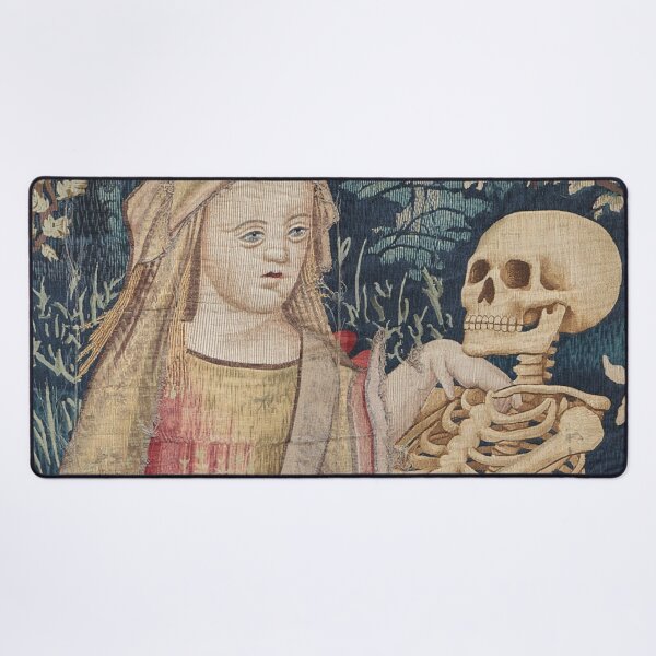 Item preview, Medieval tapestry art Maiden and Death designed and sold by Vintage Designs +.