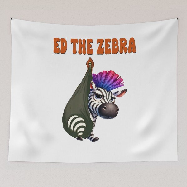Item preview, Ed The Zebra Captured Funny Sarcastic Captured Zebra Animal  designed and sold by ZANNIX.