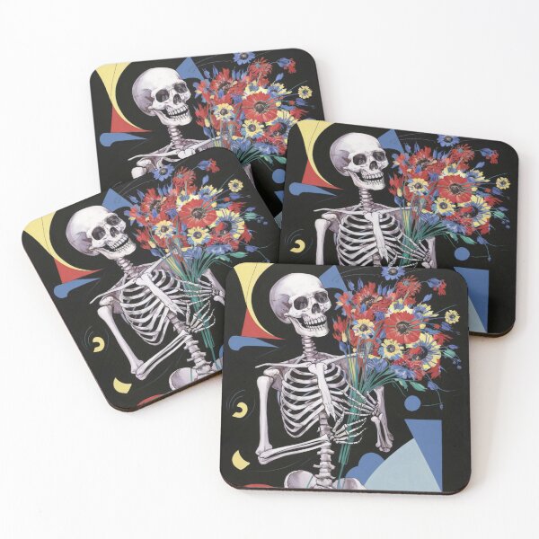Item preview, Skeleton With a Bunch of Flowers designed and sold by whitecat23.
