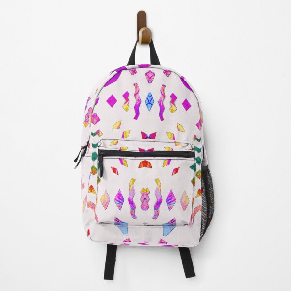 Item preview, Analogue paper cutting art played digitally - colourful & symmetrical on delicate pink-grey designed and sold by Vision Illustrated.