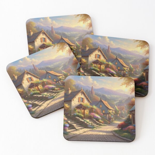 Item preview, Charming Village Street View designed and sold by BlareBlare.