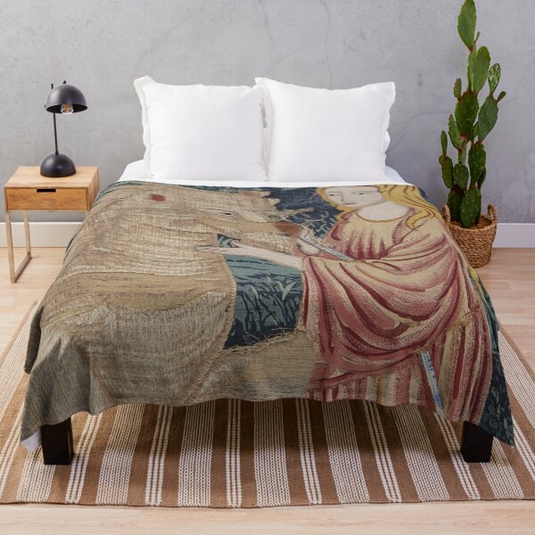 Item preview,  Medieval tapestry art Maiden and Chimera designed and sold by Vintage Designs +.