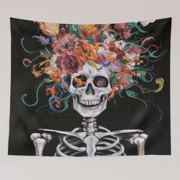 Item preview, Skeleton Flower Head designed and sold by whitecat23.