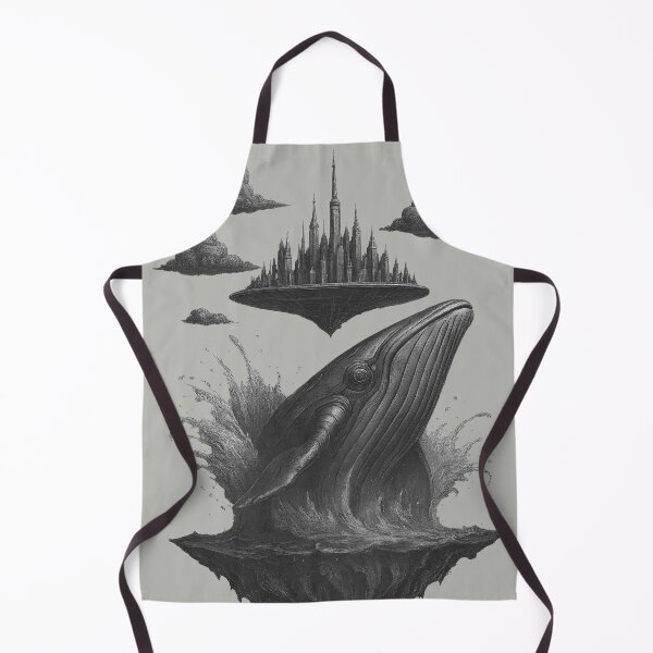 Item preview, Surreal Whale and Floating City Fantasy Art - Mystical Ocean Dream Design designed and sold by Shoot-The-Moon.