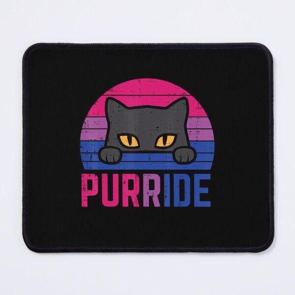 Item preview, Bisexual Cat Purride Retro Bi Pride Flag LGBTQ designed and sold by SpeedyPrints.