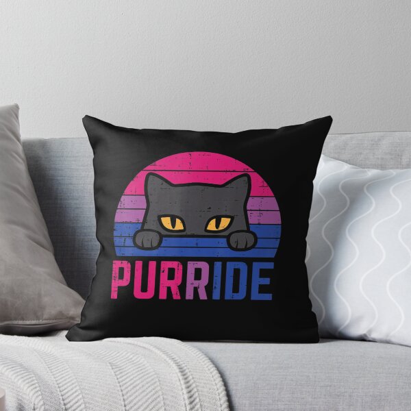 Item preview, Bisexual Cat Purride Retro Bi Pride Flag LGBTQ designed and sold by SpeedyPrints.
