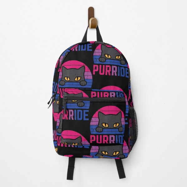 Item preview, Bisexual Cat Purride Retro Bi Pride Flag LGBTQ designed and sold by SpeedyPrints.