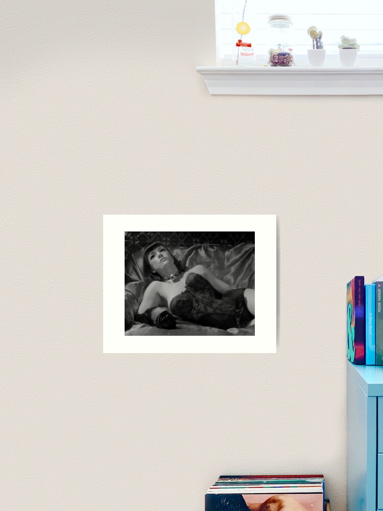 Thumbnail 1 of 3, Art Print, Self Portrait in B&W designed and sold by jdempsey.