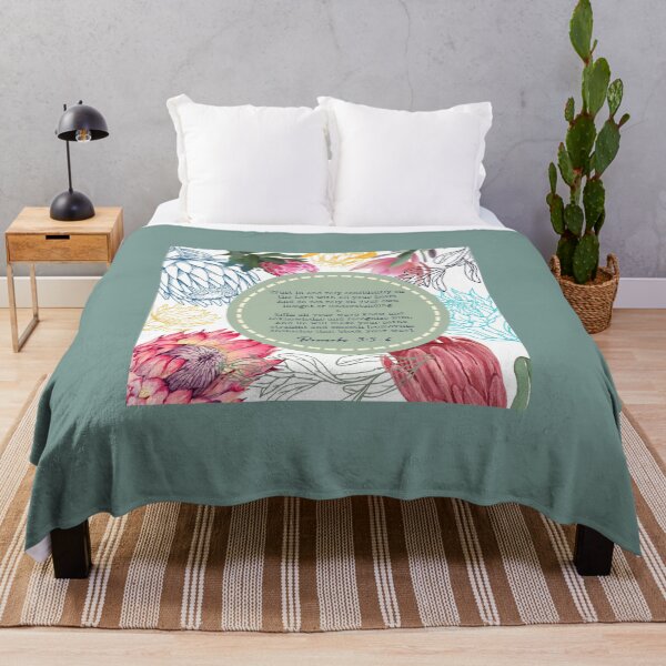 Item preview, Proverbs 3:5-6 With Mixed Protea Background designed and sold by CreativeArttr.