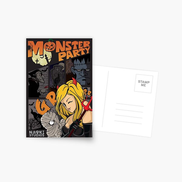 Monster Party Postcard