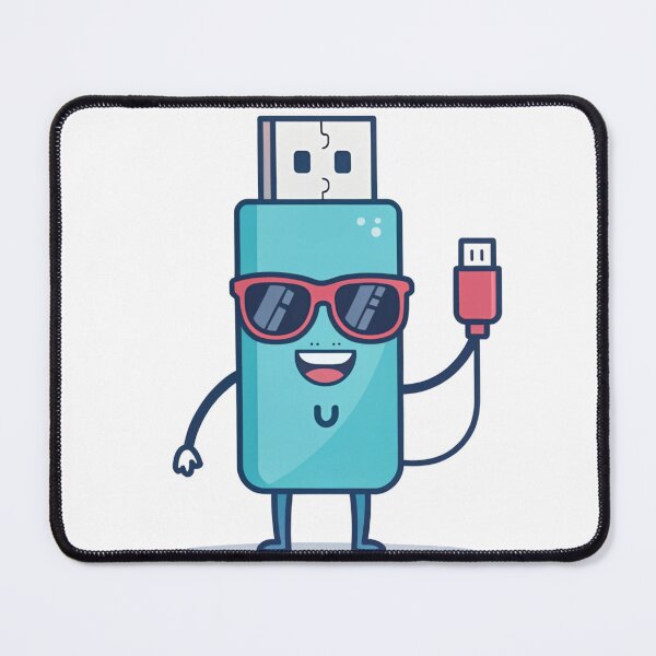 Item preview, cartoon, hand draw, out line, vector, icon, concept, happy, funny, face, wear sunglasses, character, flash disk designed and sold by NAVAL00.