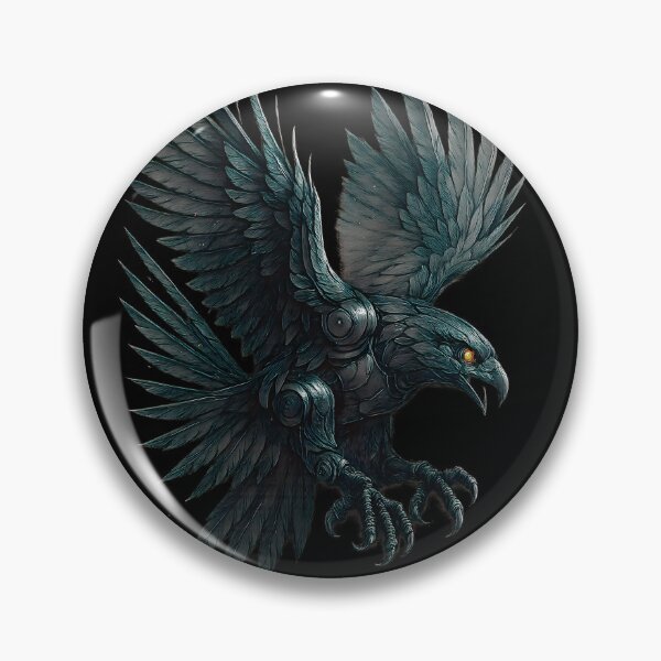 Item preview, Cyberpunk Mechanical Raven - Futuristic Robotic Bird Fantasy Art designed and sold by Shoot-The-Moon.